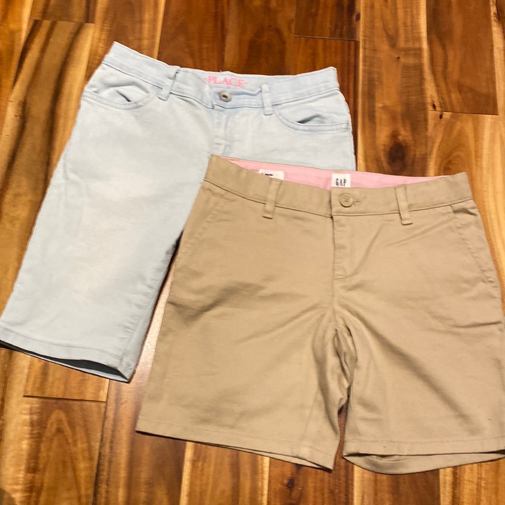 Girl’s Size 8 Shorts Bundle of 2: 1 Denim Children’s Place & 1 GAP Khakis